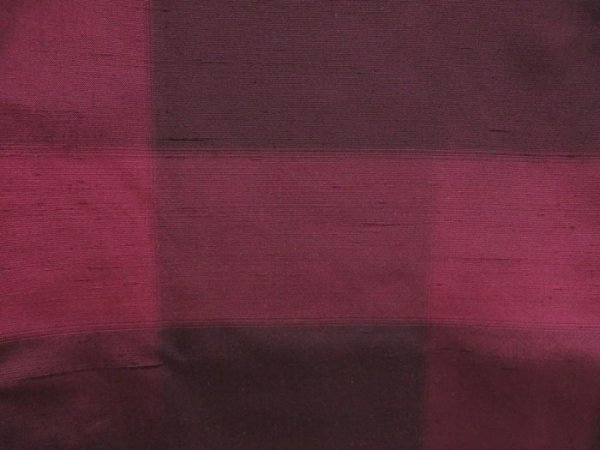 Photo6: 4817T05z840 Vintage Japanese Kimono Silk TSUMUGI  Wine red (6)