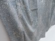 Photo3: 4817T11z830 Vintage Japanese Kimono Silk KOMON Flowers Dull light blue (3)