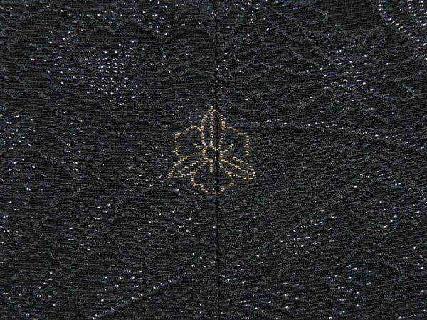 Photo5: 4819T03z670 Vintage Japanese Kimono Silk HAORI Jigami Black (5)