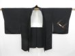 Photo6: 4820T01z640 Vintage Japanese Kimono Silk HAORI Flowers Black (6)