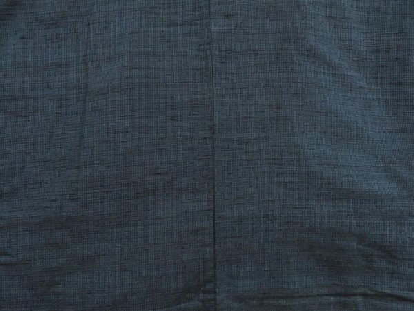 Photo3: 4824T03z860 Vintage Japanese Kimono Silk Men's   Navy-Gray (3)