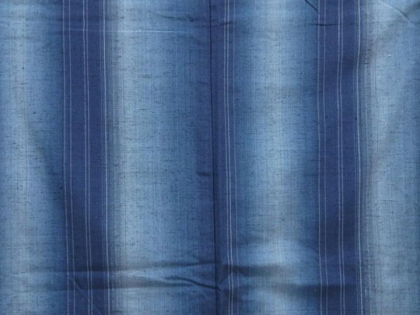 Photo5: 4824T08z790 Vintage Japanese Kimono Silk TSUMUGI  Navy (5)
