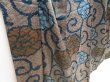 Photo3: 4915T09z490 Vintage Japanese Kimono Silk KOMON Flower Orange-Brown (3)