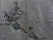 Photo3: 4916T08z650 Vintage Japanese Kimono Silk SHIBORI HAORI Plum branch Black (3)