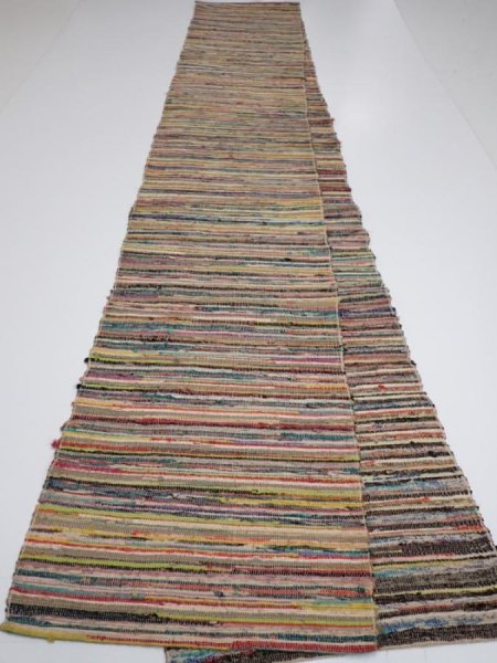 Photo3: B08z600 Vintage Japanese Kimono Silk Cotton Wool SAKIORI FABRIC    133.9x11.8 (3)