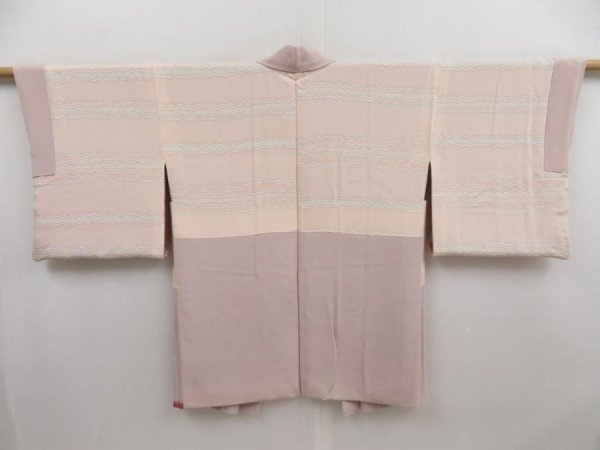 Photo5: 4923T03z550 Vintage Japanese Kimono Silk HAORI  Ash rose (5)