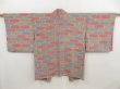Photo1: 4923T06z580 Vintage Japanese Kimono Silk HAORI  Steel blue (1)