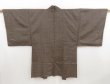 Photo4: 4929T08z490 Vintage Japanese Kimono Silk Men's HAORI Tiger Light brown (4)