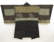 Photo1: 4930T08z610 Vintage Japanese Kimono Silk Men's HAORI  Black (1)