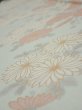 Photo4: 2Z03z90  Japanese Kimono Silk  FABRIC Chrysanthemum Light blue 66.1x14.6 (4)