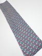 Photo1: 2Z10z30  Japanese Kimono Silk  FABRIC Plum blossom Navy 36.2x6.7 (1)