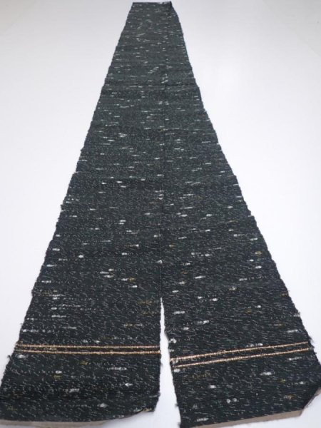 Photo4: C03z190 Vintage Japanese Kimono Silk Cotton Wool SAKIORI FABRIC    147.2x5.5 (4)