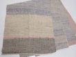 Photo1: C13z490 Vintage Japanese Kimono Silk Cotton Wool SAKIORI FABRIC    118.1x11.4 (1)