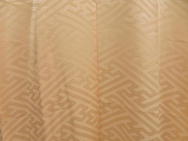 Photo3: 5003T07z590 Vintage Japanese Kimono Silk JUBAN Sayagata Cream-Orange (3)