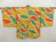 Photo1: 5003T09z570 Vintage Japanese Kimono Silk HAORI  Dark yellow (1)