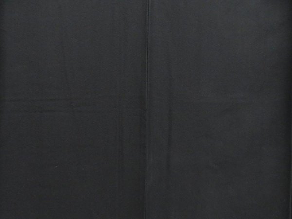Photo5: 5006T03z1080  Japanese Kimono Silk KUROMONTSUKI Plain Black (5)