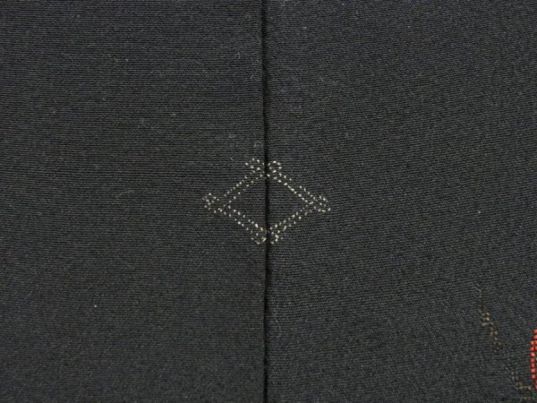 Photo6: 5012T03z570 Vintage Japanese Kimono Silk URUSHI HAORI Mandarin duck Black (6)