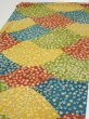 Photo3: 2D02z60  Japanese Kimono Crepe Silk  FABRIC Mountain Yellow ochre 36.2x14.2 (3)
