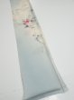 Photo2: 2D07z40  Japanese Kimono Silk  FABRIC Flower Dull light blue 59.1x7.1 (2)