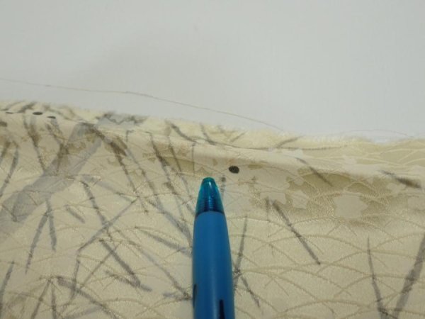 Photo8: 1R04z80  Japanese Kimono Silk  FABRIC Branch Lemon white 64.6x14.0 (8)