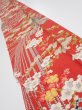 Photo1: 1W07z40  Japanese Kimono Silk  FABRIC Plum blossom Red 57.5x7.5 (1)