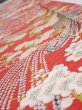 Photo4: 1W07z40  Japanese Kimono Silk  FABRIC Plum blossom Red 57.5x7.5 (4)