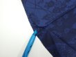 Photo6: 1U01z60  Japanese Kimono Crepe Silk  FABRIC Flowers Indigo 44.9x15.0 (6)