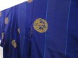 Photo2: 5025T02z670 Vintage Japanese Kimono Silk KOMON Dragon Dark lavender blue (2)