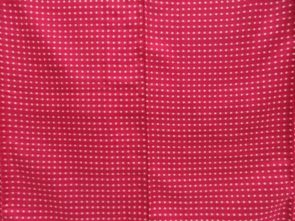 Photo5: 5025T09z620 Vintage Japanese Kimono Silk MEISEN KOMON Dot Wine red (5)