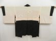 Photo6: 5105T06z670 Vintage Japanese Kimono Silk HAORI Flower Black (6)