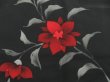 Photo4: 5105T11z600 Vintage Japanese Kimono Silk HAORI Flower Black (4)