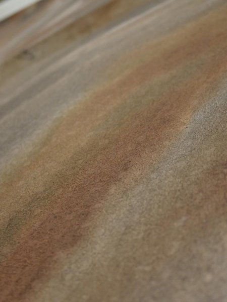 Photo4: 1T01z60  Japanese Kimono Silk  FABRIC Suminagashi Brown-Gray 40.2x14.2 (4)