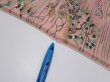 Photo7: 1T02z70  Japanese Kimono Crepe Silk  FABRIC Edo era Pink 42.9x14.6 (7)