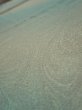 Photo4: 1T04z90  Japanese Kimono Silk  FABRIC Suminagashi Cyan 67.7x14.6 (4)