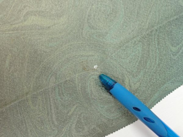 Photo8: 1T04z90  Japanese Kimono Silk  FABRIC Suminagashi Cyan 67.7x14.6 (8)