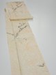 Photo3: 1T09z60  Japanese Kimono Silk  FABRIC Suminagashi Off-white 83.5x6.9 (3)