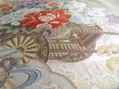 Photo5: 5114Y03z1200  Japanese Kimono Silk FUKURO OBI Flower cart Silver 171.7x12.2 (5)