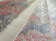 Photo2: 5114Y04z990  Japanese Kimono Silk FUKURO OBI Flower cart Silver 163.8x12.2 (2)