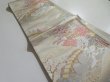 Photo3: 5114Y06z900  Japanese Kimono Silk FUKURO OBI Scenery  173.2x12.2 (3)
