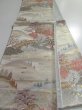 Photo6: 5114Y06z900  Japanese Kimono Silk FUKURO OBI Scenery  173.2x12.2 (6)