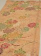 Photo3: 4B01z60  Japanese Kimono Silk  FABRIC Peony Light orange 40.2x14.6 (3)