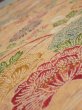 Photo4: 4B01z60  Japanese Kimono Silk  FABRIC Peony Light orange 40.2x14.6 (4)