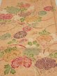 Photo1: 4B02z60  Japanese Kimono Silk  FABRIC Peony Light orange 40.2x14.6 (1)