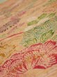 Photo4: 4B02z60  Japanese Kimono Silk  FABRIC Peony Light orange 40.2x14.6 (4)