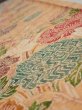 Photo4: 4B08z40  Japanese Kimono Silk  FABRIC Peony Light orange 55.9x7.1 (4)