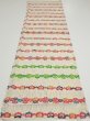 Photo5: 4B01z60  Japanese Kimono Silk  FABRIC Plum blossom Off-white 44.1x14.4 (5)