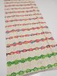Photo2: 4B03z90  Japanese Kimono Silk  FABRIC Plum blossom Off-white 66.1x14.4 (2)