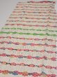 Photo3: 4B03z90  Japanese Kimono Silk  FABRIC Plum blossom Off-white 66.1x14.4 (3)