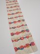 Photo2: 4B08z60  Japanese Kimono Silk  FABRIC Plum blossom Off-white 91.3x6.7 (2)