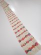 Photo5: 4B08z60  Japanese Kimono Silk  FABRIC Plum blossom Off-white 91.3x6.7 (5)